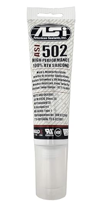 Silicone Sealant 100% RTV - 2.8 oz Squeeze Tube -Clear-