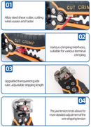 Heavy Duty Automatic Wire Stripping Tool Self Adjusting Wire Stripper