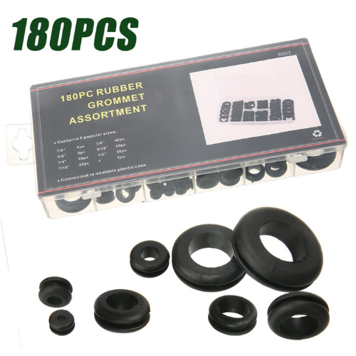 InstallGear 180pc Rubber Grommet Assortment