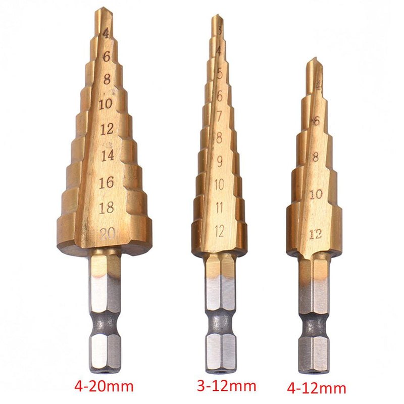 Titanium Step Drill Bits Set